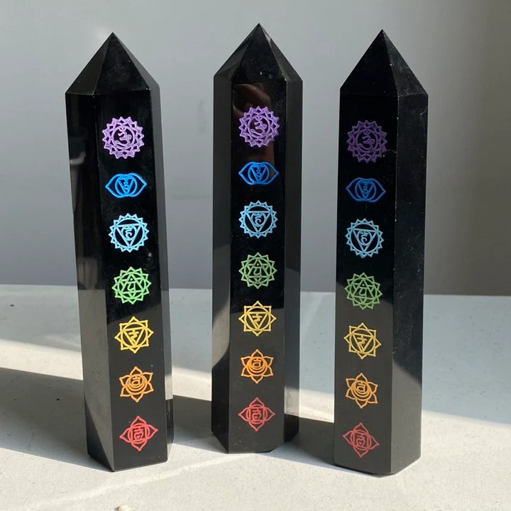7 Chakra Obsidian Tower - Image 2