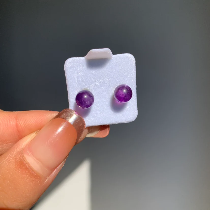 Amethyst Silver Earrings
