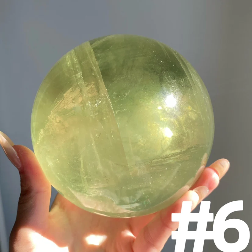 Apple Green Fluorite Sphere - Image 4