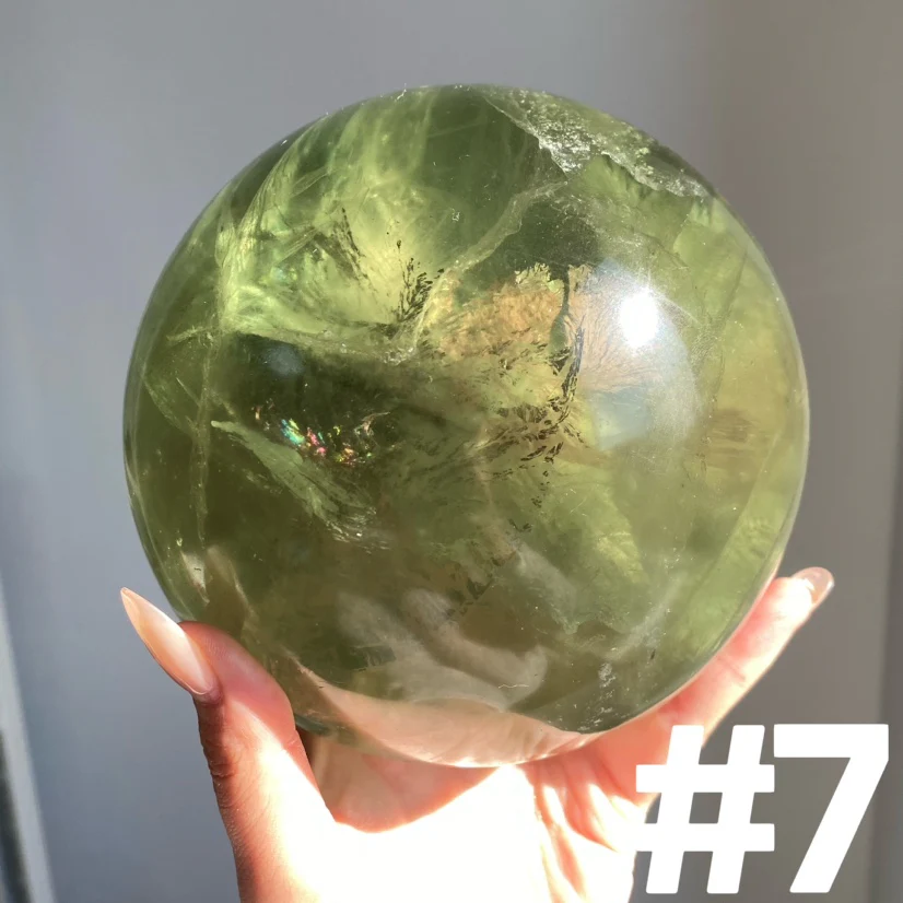 Apple Green Fluorite Sphere - Image 5
