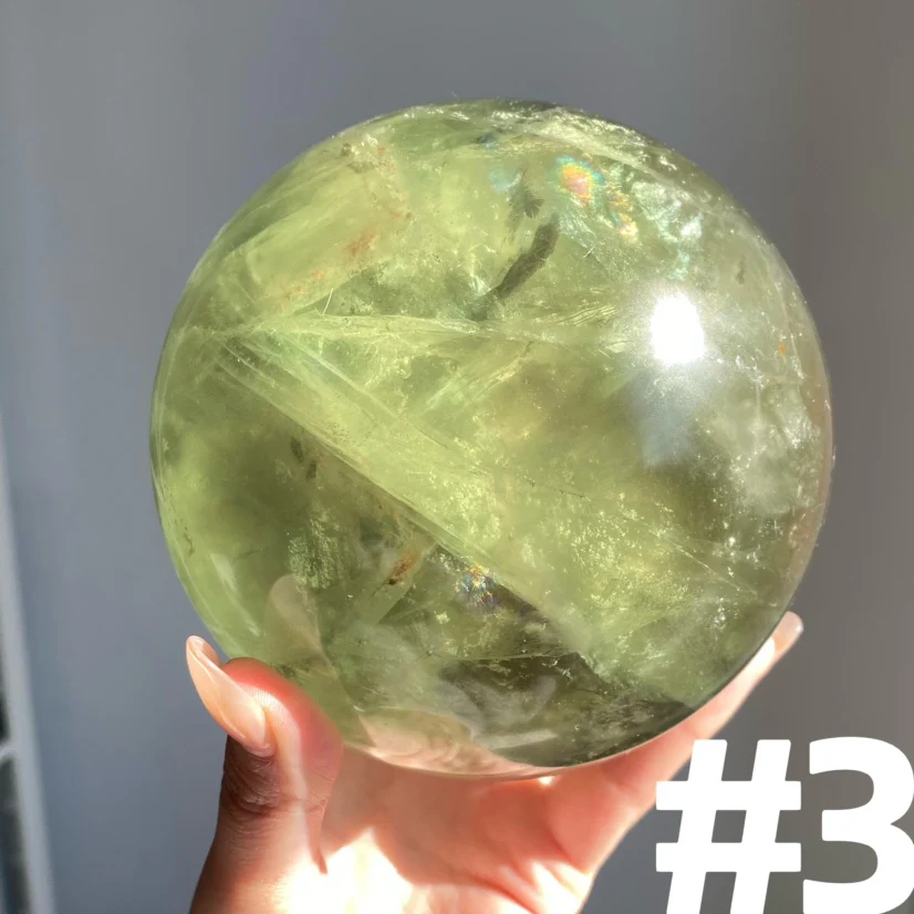 Apple Green Fluorite Sphere - Image 6