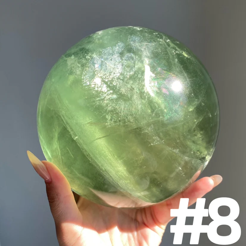 Apple Green Fluorite Sphere - Image 7