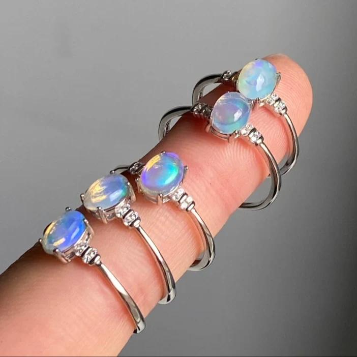 Australian Opal Sterling Silver Ring