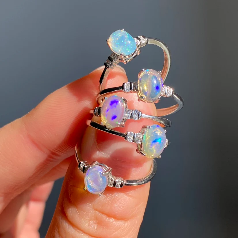 Australian Opal Sterling Silver Ring - Image 2