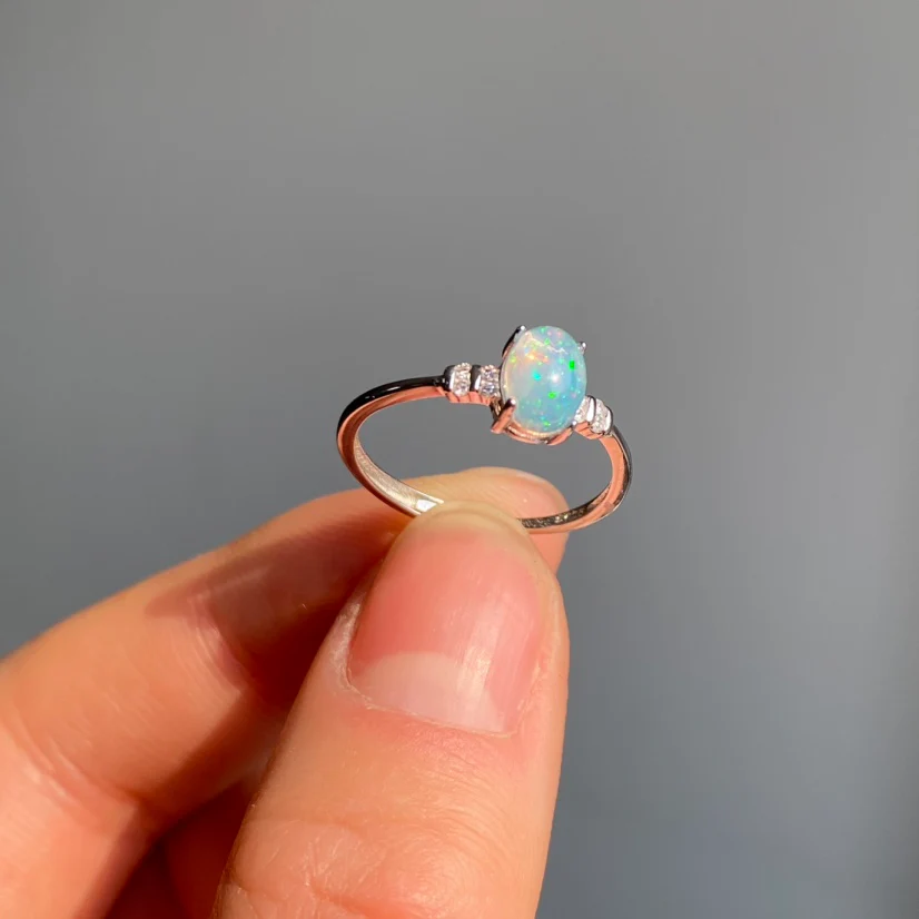 Australian Opal Sterling Silver Ring - Image 3
