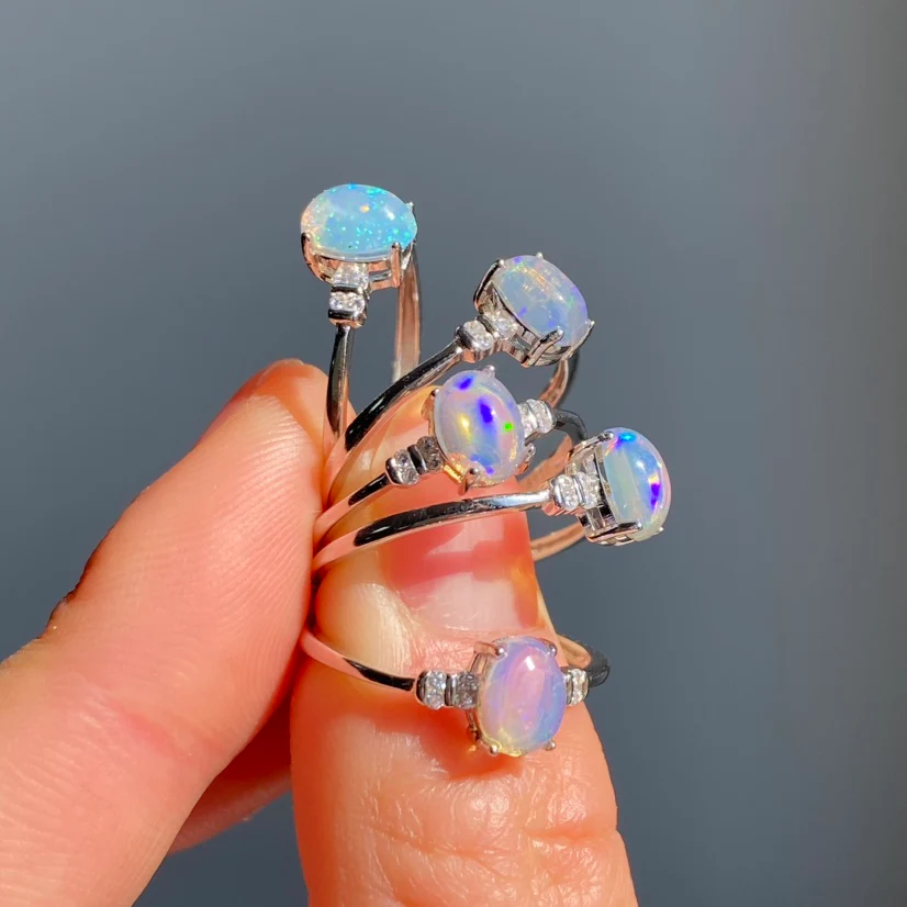 Australian Opal Sterling Silver Ring - Image 6