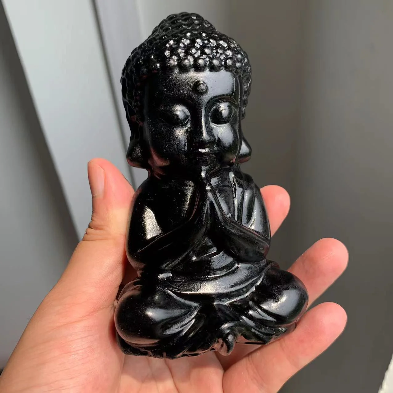 Black Obsidian Buddha