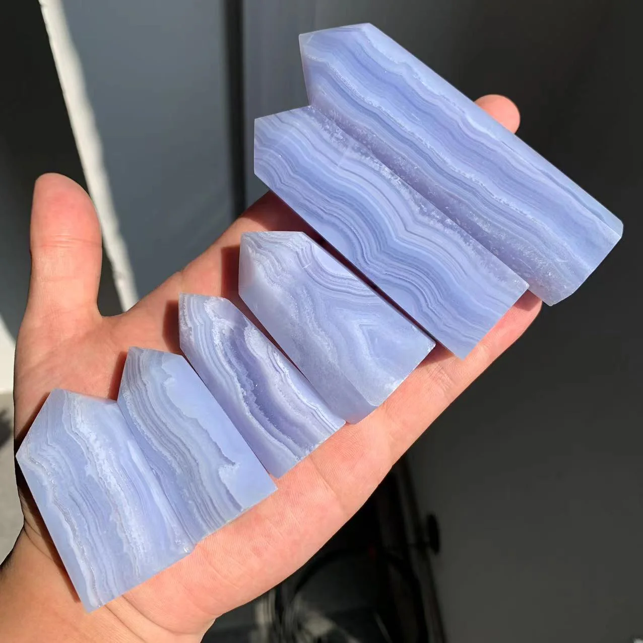 Blue Lace Agate Small Towers - Image 3