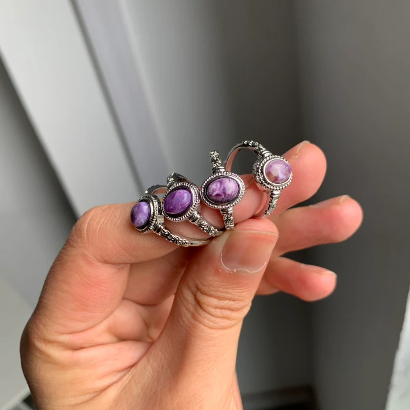 Charoite Rings