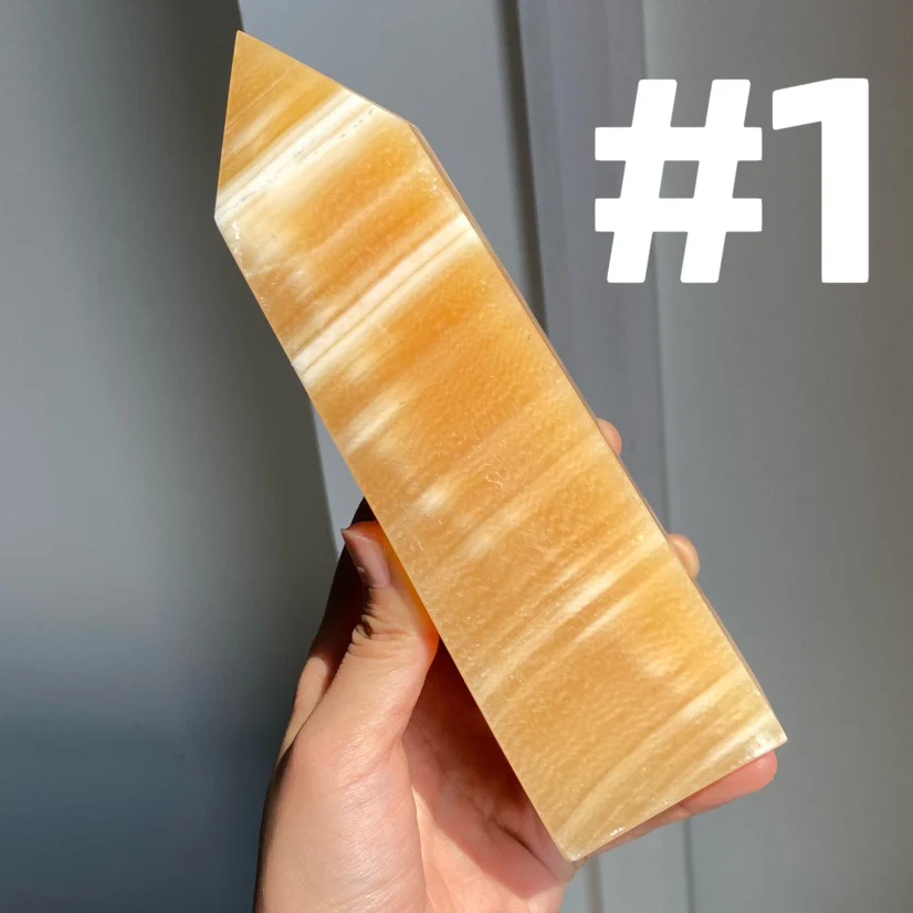 Orange Calcite Big Towers
