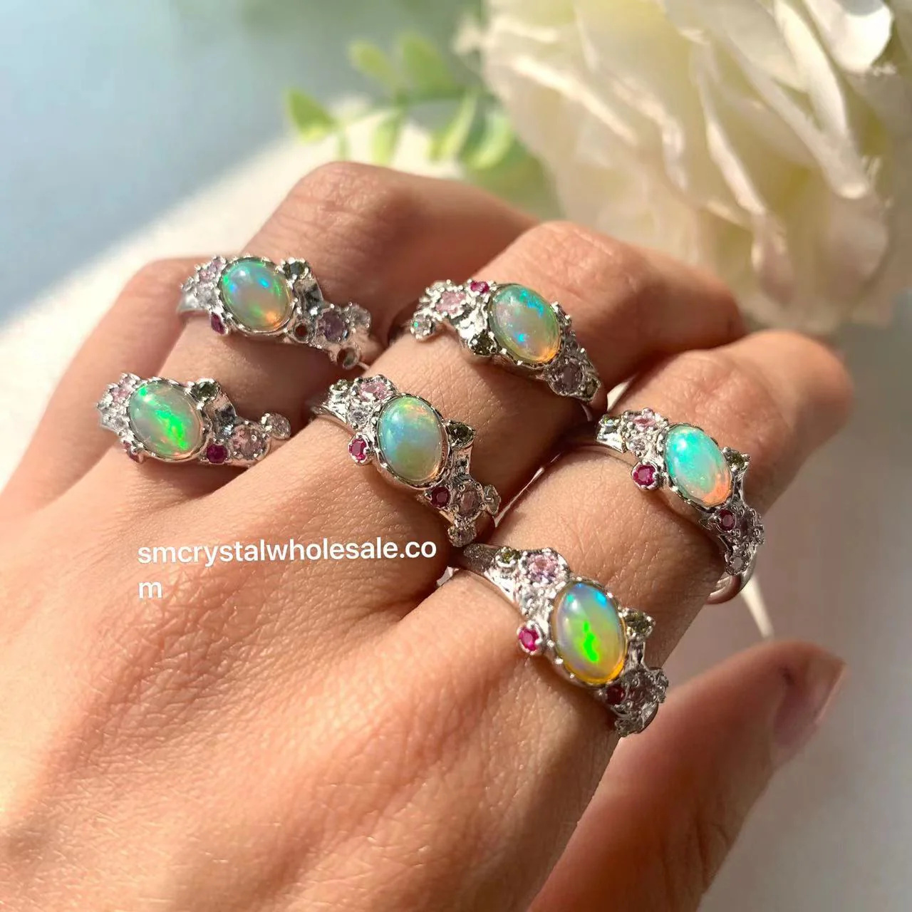 Ethiopian Opal Sterling Silver Ring