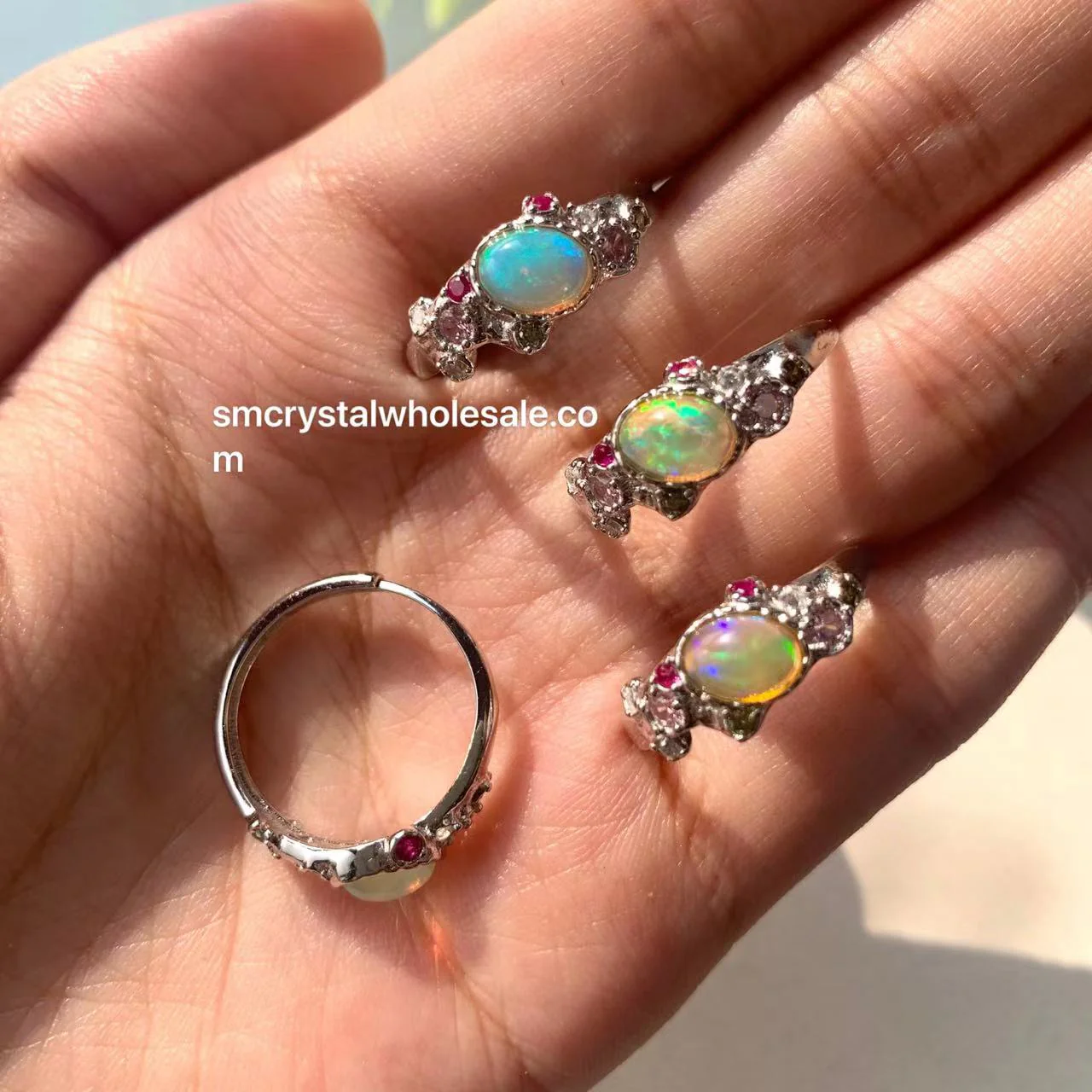 Ethiopian Opal Sterling Silver Ring - Image 2