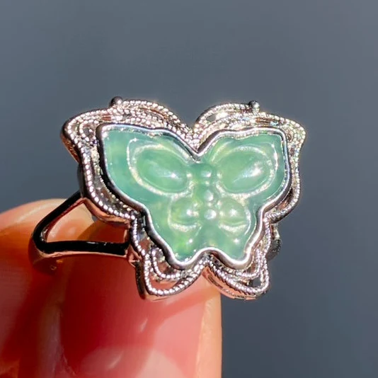 Jadeite Butterfly Ring