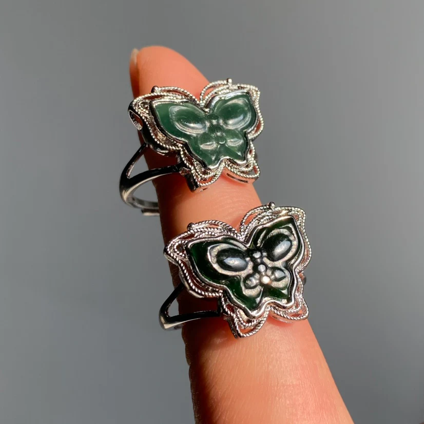 Jadeite Butterfly Ring - Image 5