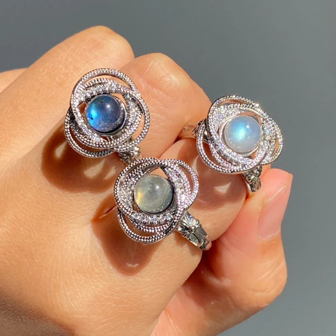 Labradorite Fidget Spinner Ring - Image 3