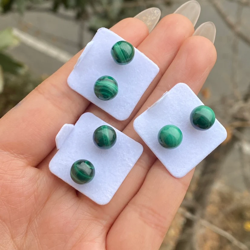 Malachite S925 Earrings - Image 2