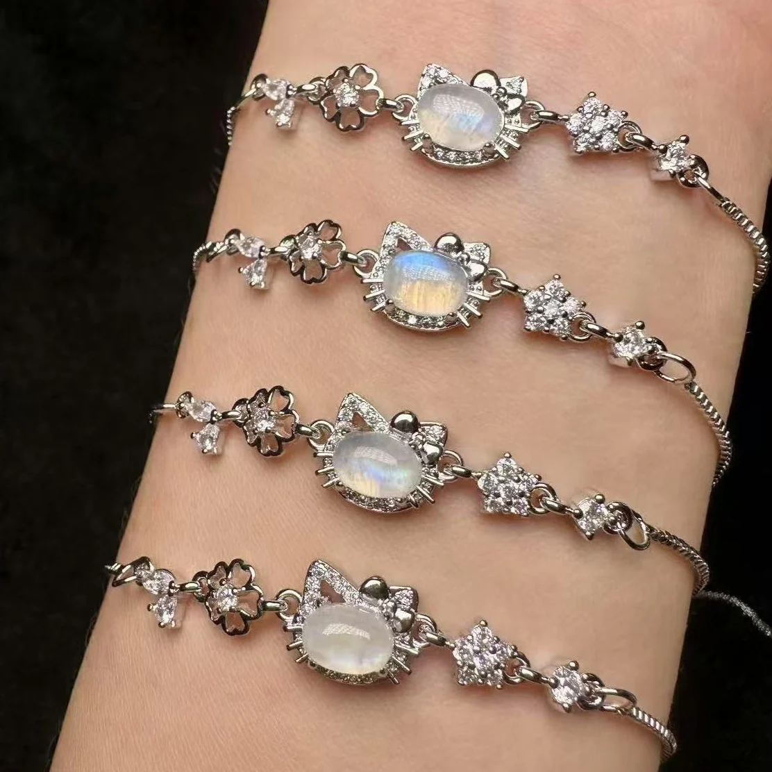 Moonstone Hello Kitty Bracelet - Image 2