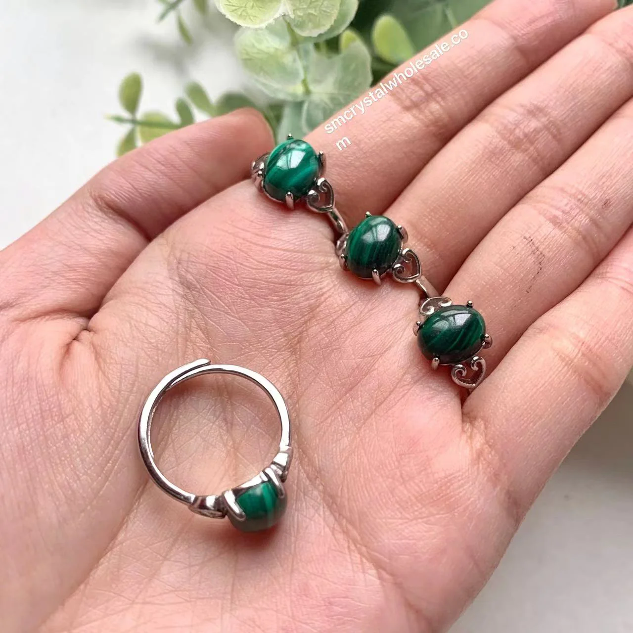 Natural Malachite Ring - Image 3