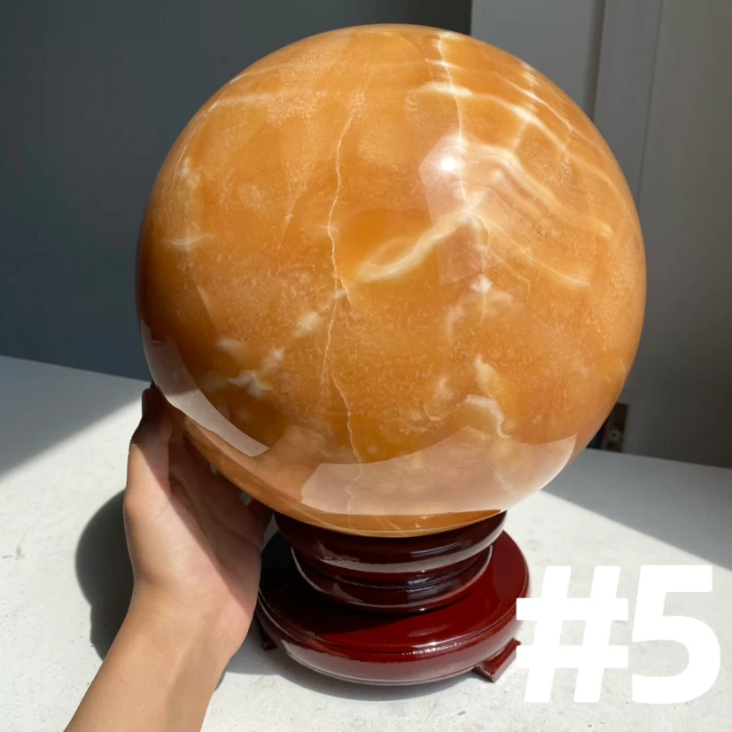 Orange Calcite Big Sphere - Image 2