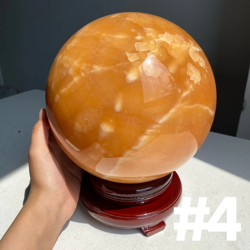 Orange Calcite Big Sphere - Image 3
