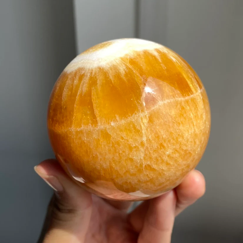 Orange Calcite Sphere - Image 3