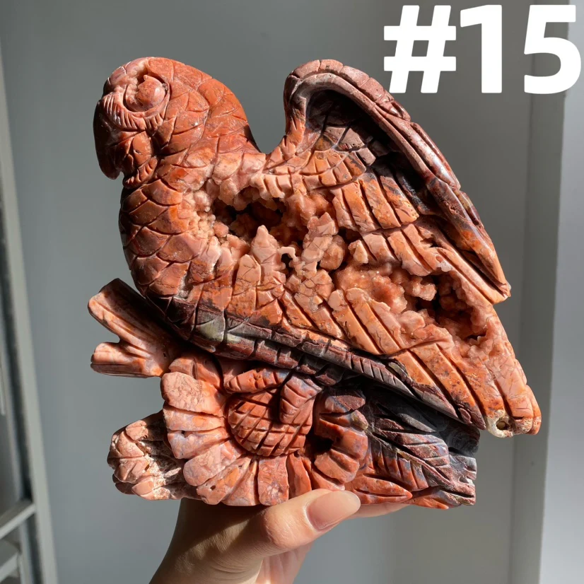 Big Pink Agate Carvings - Image 2
