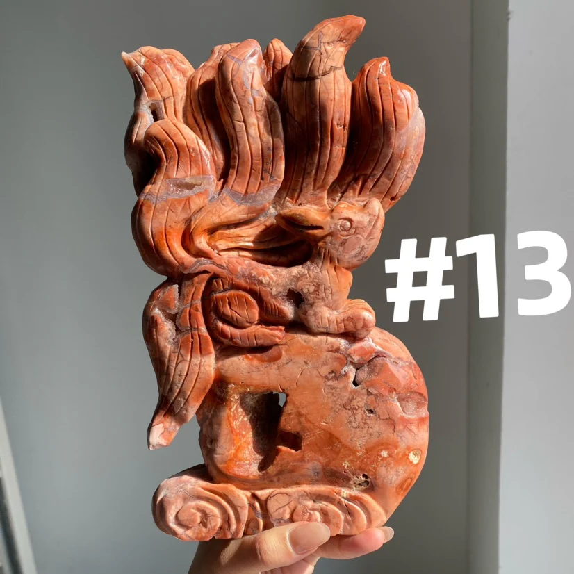 Big Pink Agate Carvings - Image 8