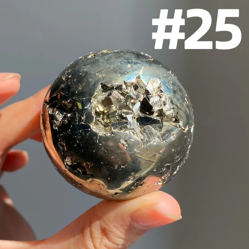 Pyrite Druzy Sphere - Image 10