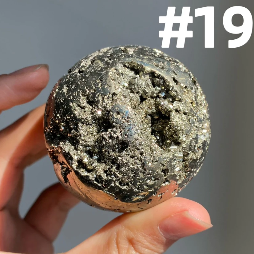 Pyrite Druzy Sphere - Image 11