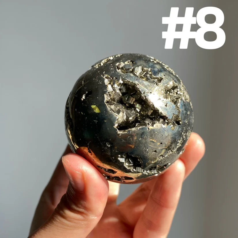 Pyrite Druzy Sphere - Image 2