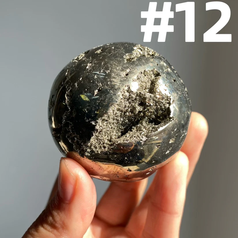 Pyrite Druzy Sphere - Image 3