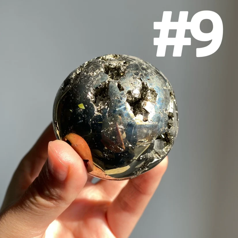 Pyrite Druzy Sphere - Image 4