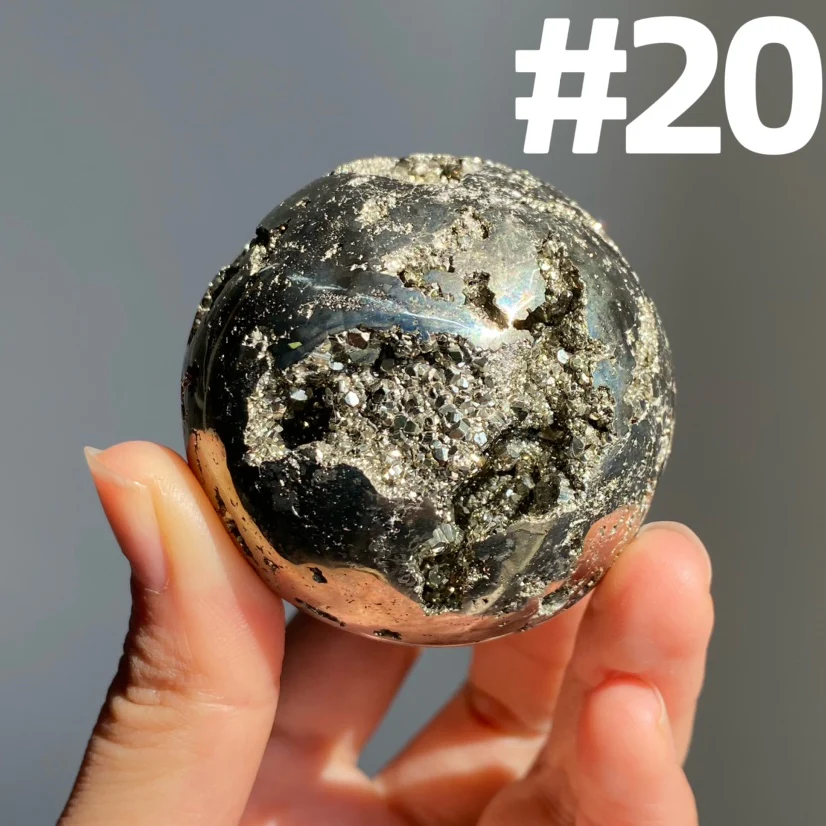 Pyrite Druzy Sphere - Image 6