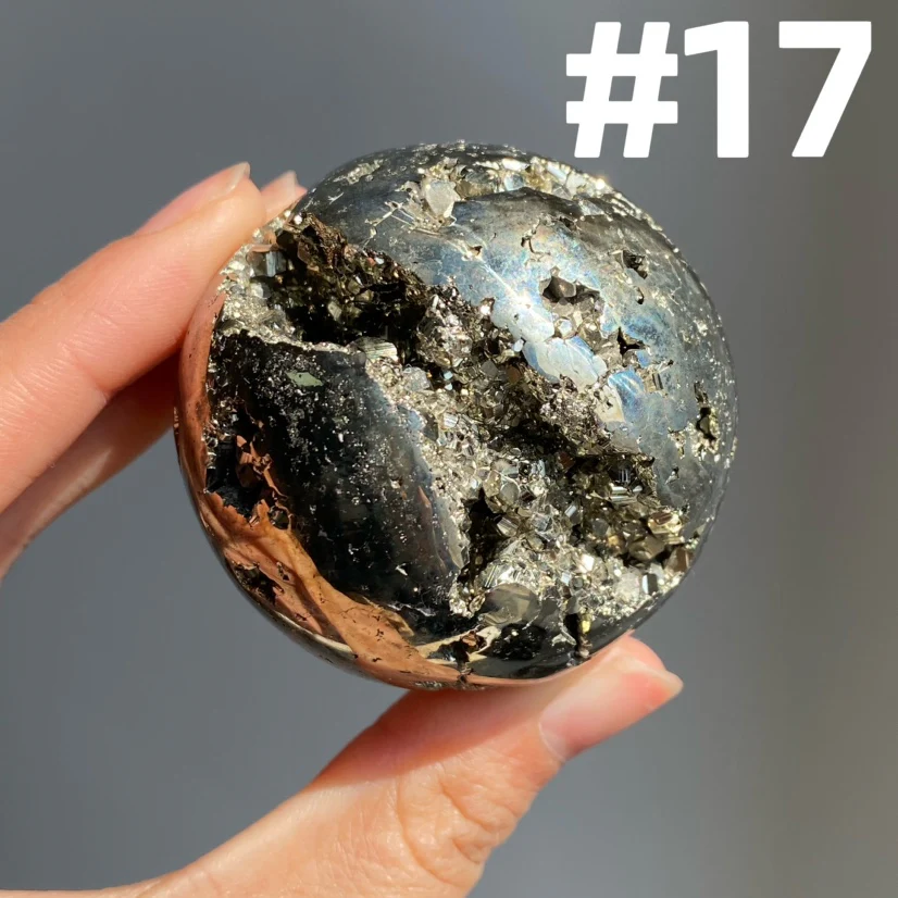 Pyrite Druzy Sphere - Image 7