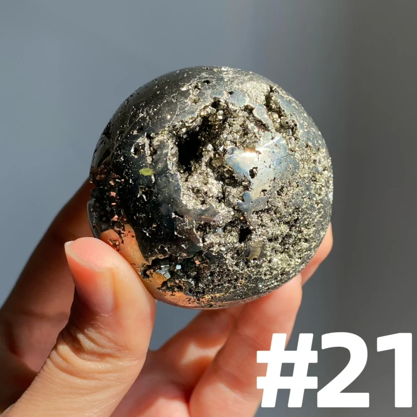 Pyrite Druzy Sphere - Image 9