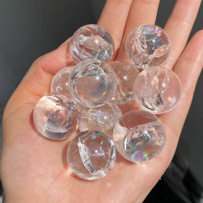 Rainbow Clear Quartz Mini Sphere - Image 4
