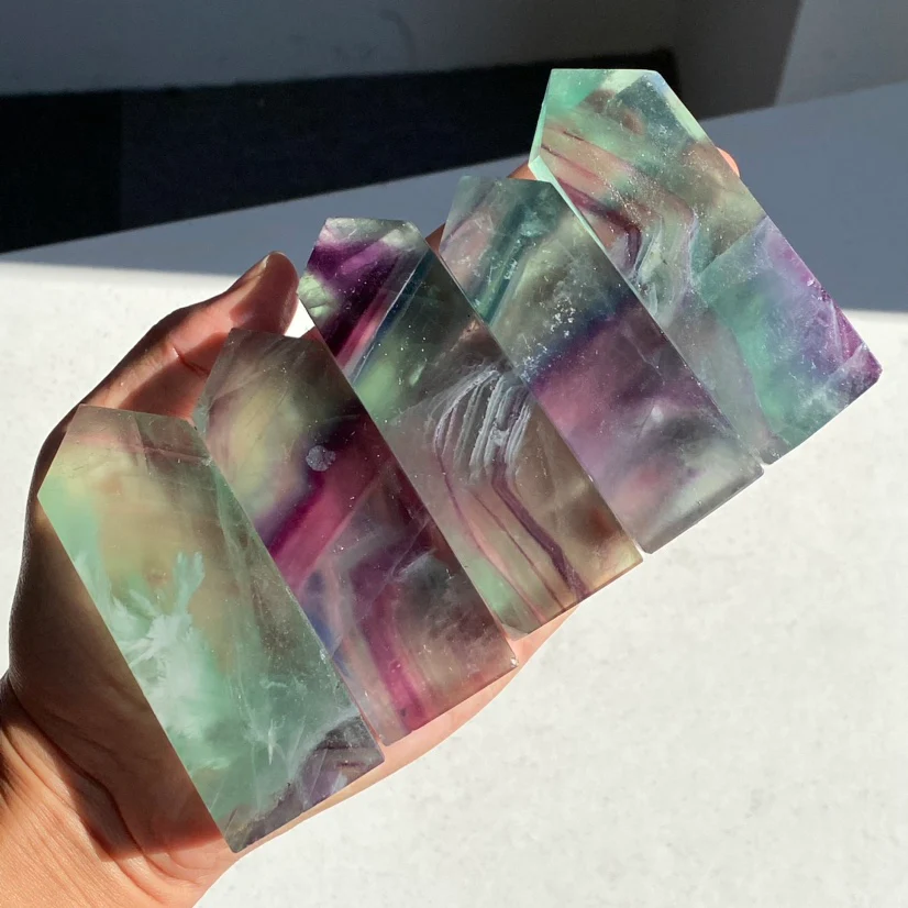 Rainbow Fluorite Small Towers