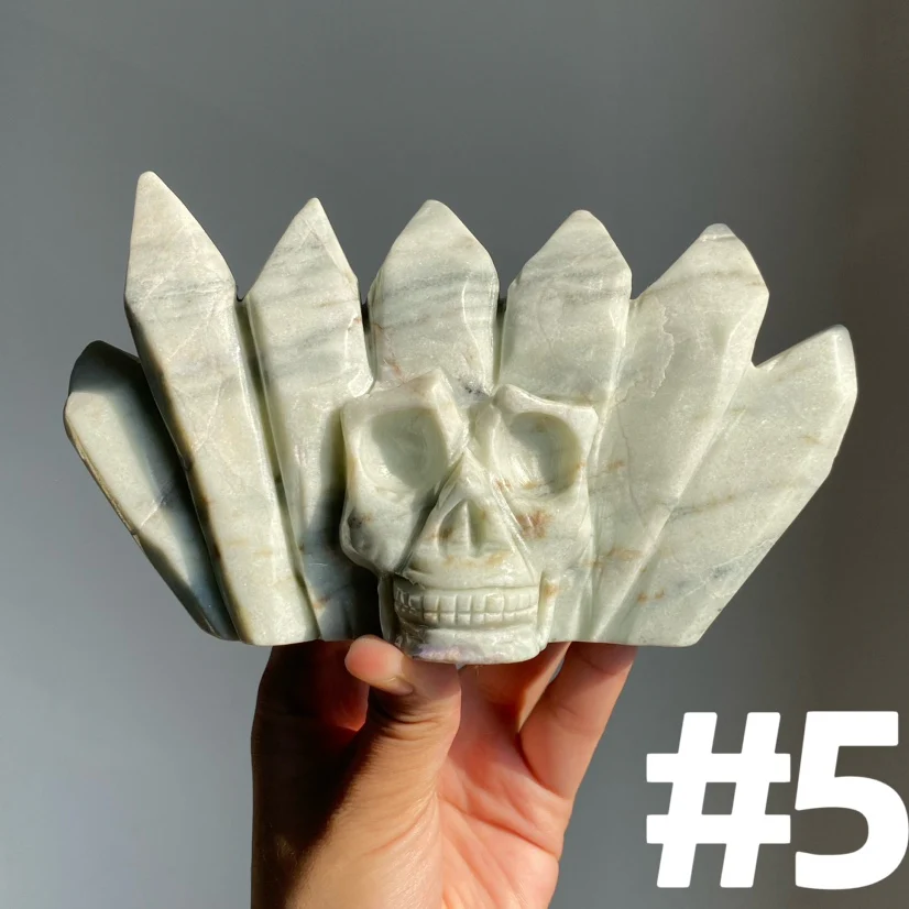 Sky Blue Quartz Skull