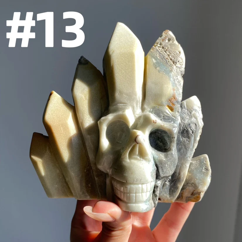 Sky Blue Quartz Skull - Image 3