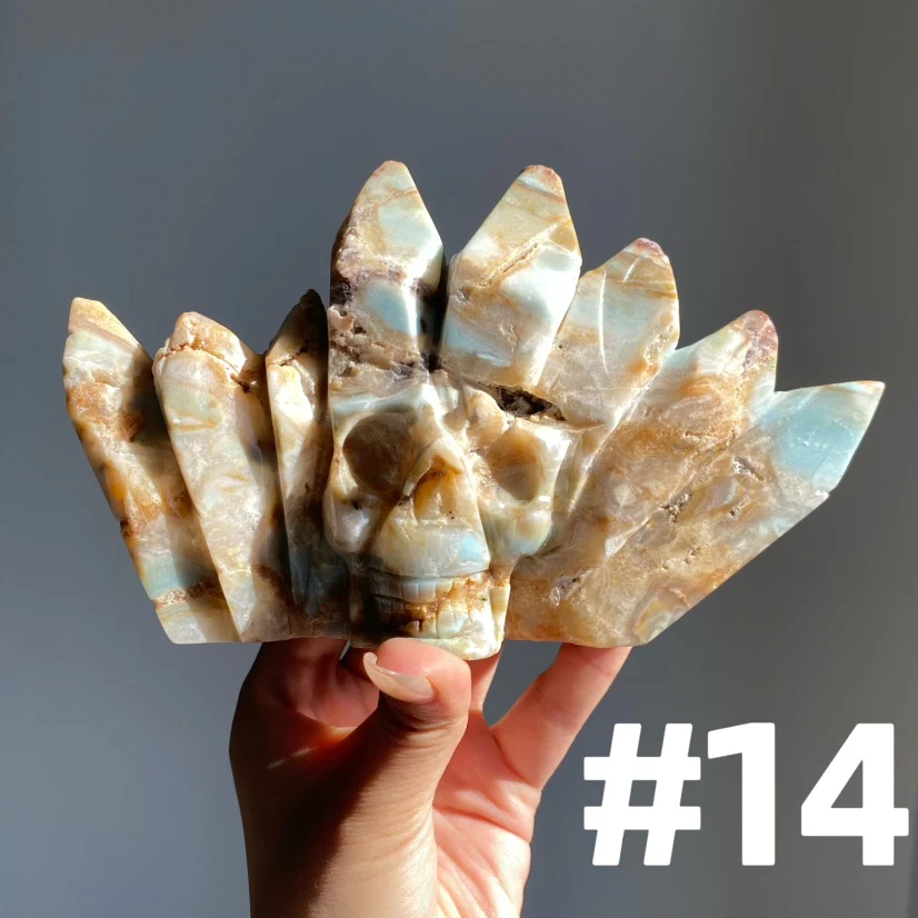 Sky Blue Quartz Skull - Image 6